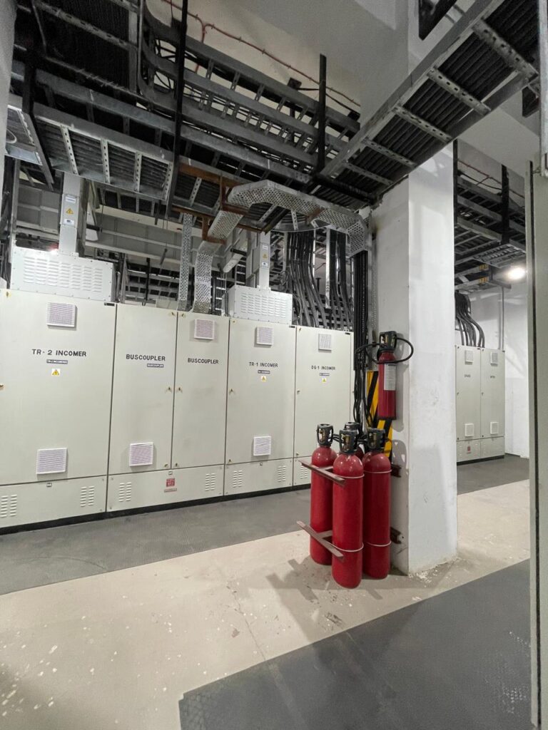 Electrical panels and overhead cable trays