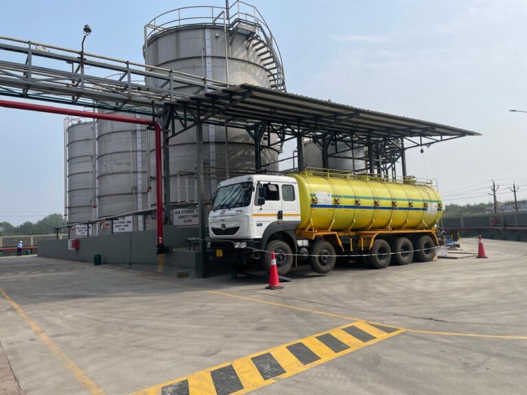 Storage tanks and tanker-loading area