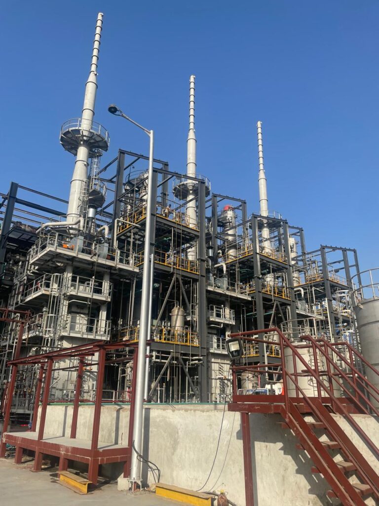 Process columns and steel access platforms